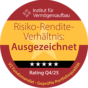 Bewertung Institut für Vermögensaufbau: VZ Fondsmandat mit Auszeichnung für Risiko-Rendite