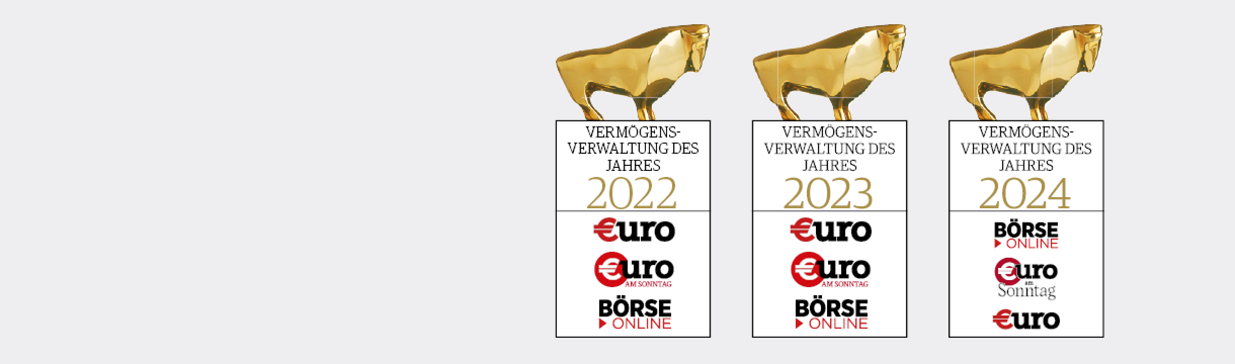 Auszeichnung Bulle des VZ VermögensZentrums Auszeichnung Bulle des VZ VermögensZentrums